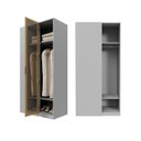 Ver imagem 6 de Guarda Roupa Modulado Linear 1 Porta Reflecta Jade CabeCasa MadeiraOriginals Cinza/Urbano