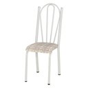 Ver imagem 4 de Kit 4 Cadeiras de Cozinha Alasca Estampado Rattan Pés de Ferro Branco - Pallazio