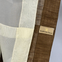 Ver imagem 5 de Cortina Tecido Voil Cross Marrom Chocolate com Forro Voil Marfim - 6,00x2,60