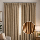 Ver imagem 2 de Cortina Tecido Voil Cross Marrom Chocolate com Forro Voil Marfim - 6,00x2,60