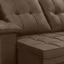 Ver imagem 2 de Sofá Lola Retrátil e Reclinável Veludo Suede 1,90:Marrom
