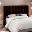 Ver imagem 2 de Cabeceira Cama Box Casal 140 Cm Paris Couríssimo Marrom - Lyam Decor