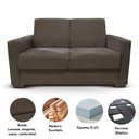 Ver imagem 3 de Sofá Estofado 2 Lugares Sala Estar Recepção Lavínia Suede Cor:marrom