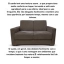Ver imagem 2 de Sofá Estofado 2 Lugares Sala Estar Recepção Lavínia Suede Cor:marrom