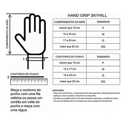 Kit Hand Grip Competition Skyhill + Munhequeira Elástica Listrada:g/laranja - 6