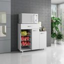 Ver imagem 5 de Balcao para Forno com Fruteira 2 Portas 90 cm Branco Aramoveis