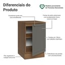 Ver imagem 3 de Balcão de Cozinha 50cm 1 Porta Rustic/cinza Vik Madesa