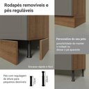Ver mais imagens de Balcão de Cozinha 50cm 1 Porta Rustic/cinza Vik Madesa