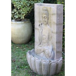 Fonte Decorativa Painel Buda Luxuosa Paz Jardim - 2