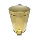 Ver imagem 3 de Kit Lavabo Inox Dourado Lixeira 20l Escova Sanitaria Papeleira France Fineza