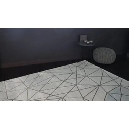 Tapete Quarto Sala Retangular 200x300cm Estampa Cinza - 5 Tapete Quarto Sala Retangular 200x300cm Estampa Cinza - 5