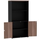 Ver imagem 3 de Armário Misto PE25 Pandin 79,20 cm (largura) MDP Cor Walnut e Preto com Duas portas