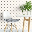 Ver imagem 2 de Papel de Parede Decorativo Baby Patinhas Pretas Interligadas com Fundo Bege 2,5m