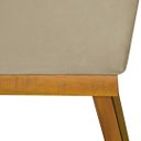 Ver imagem 4 de Kit 2 Poltronas Bella Luxo Base de Madeira Maciça Recepção - Suede Cappuccino