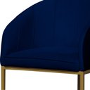 Ver imagem 4 de Poltrona Banqueta Decorativa Estofada Mia Veludo Base Metal Dourada - Estopar Poltrona Mia Veludo Az