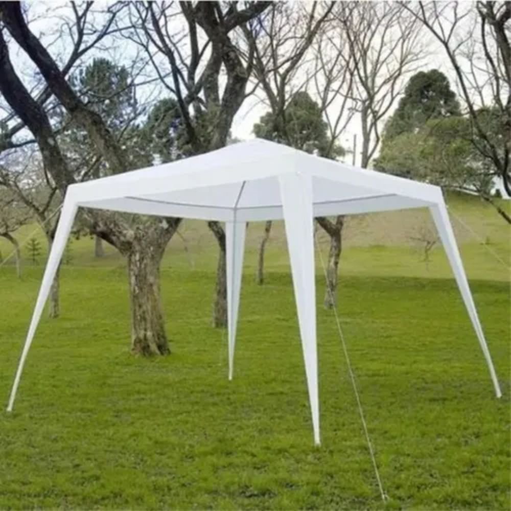 Tenda Gazebo Branco Polietileno 3x3 Metros Desmontável Bel 301201 - 5