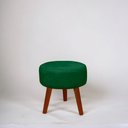 Ver imagem 4 de Puff Redondo Decorativo Danny Verde Pés Palito Casa da Poltrona