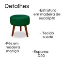 Ver imagem 2 de Puff Redondo Decorativo Danny Verde Pés Palito Casa da Poltrona
