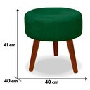 Ver imagem 3 de Puff Redondo Decorativo Danny Verde Pés Palito Casa da Poltrona