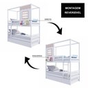 Ver imagem 5 de Treliche Infantil Casinha Reta Madeira Maciça Branco/ Rosa Megamobilia