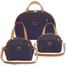 Kit 03 Bolsas Mala Maternidade Bombom Azul Marinho - Hug Baby - 1
