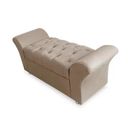 Ver imagem 1 de Calçadeira Baú Veneza Solteiro 90cm Suede - Renascer Decor:Bege