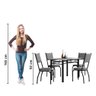 Conjunto Sala de Jantar Mesa Tampo Granito 1,20m com 4 Cadeiras Diana Artefamol - 6