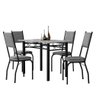 Conjunto Sala de Jantar Mesa Tampo Granito 1,20m com 4 Cadeiras Diana Artefamol - 1