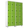 Armário Roupeiro Aço 16 Portas Academia Guarda Volume Trinco Verde - 1