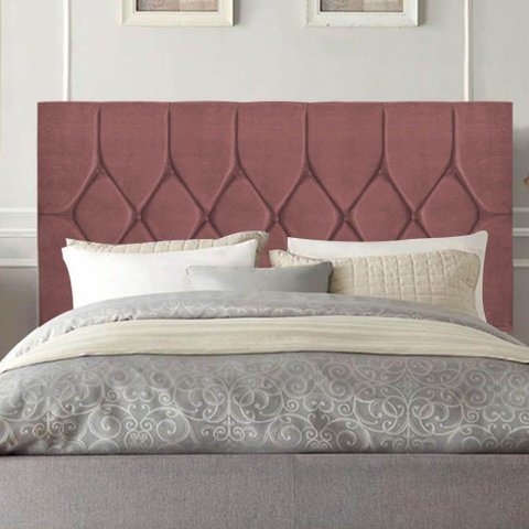 Cabeceira Estofada Istambul Capitonê 160cm Queen Size Box Quarto Suede Rose Gold - Gat Magazine
