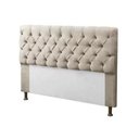 Ver imagem 1 de Cabeceira Mirage Para Cama Box Casal 140cm Com Capitonê Suede:Bege
