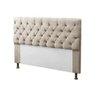 Cabeceira Mirage Para Cama Box Casal 140cm Com Capitonê Suede:Bege - 1