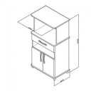 Ver imagem 3 de Armário de Cozinha Multiuso 2 Portas 1 Gaveta ASM151 Branco