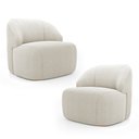 Ver imagem 1 de Kit 02 Poltronas Decorativas Gtdnexxus Orgânica Bouclê Bege