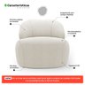 Kit 02 Poltronas Decorativas Gtdnexxus Orgânica Bouclê Bege - 3