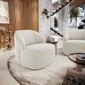 Kit 02 Poltronas Decorativas Gtdnexxus Orgânica Bouclê Bege - 9