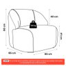 Kit 02 Poltronas Decorativas Gtdnexxus Orgânica Bouclê Bege - 4