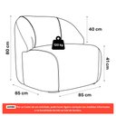 Ver imagem 4 de Kit 02 Poltronas Decorativas Gtdnexxus Orgânica Bouclê Bege