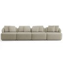 Ver imagem 3 de Sofá 4 Lugares para Sala de Estar Living 314cm Arlo F04 Veludo Bege - Lyam Decor