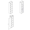 Ver imagem 2 de Estante de Livros Retrô 40CMX182CM 4 Prateleiras ESM206 Branco