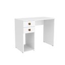 Ver imagem 2 de Escrivaninha Mesa para Computador com 2 Gavetas 110cm Branco