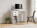 Ver imagem 1 de Escrivaninha Mesa para Computador com 2 Gavetas 110cm Branco