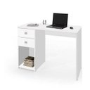 Ver imagem 2 de Escrivaninha Mesa Escritório MSM412 2 Gavetas 110cm Branco