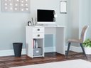 Ver imagem 5 de Escrivaninha Mesa para Computador com 2 Gavetas 110cm Branco
