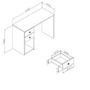 Ver imagem 3 de Escrivaninha Mesa Escritório MSM412 2 Gavetas 110cm Branco