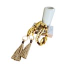 Ver imagem 5 de Colar Decorativo de Mesa Grande 1,76 Cm Madeira Tais