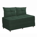 Ver imagem 1 de Pufe Cama Dobrável Casal 130cm com 02 Almofadas - Suede Verde Militar