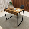 Mesa Escrivaninha Industrial Slim 90x45cm Compacta Apartamento 100% Mdf e Aço - 2