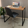 Mesa Escrivaninha Industrial Slim 90x45cm Compacta Apartamento 100% Mdf e Aço - 1