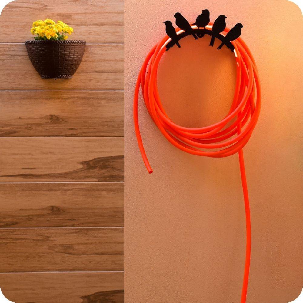 Suporte Enrolador de Mangueira de Jardim Passaro Preto - 5
